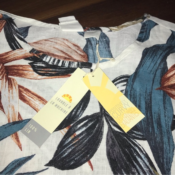 C&C California 100% Linen Short Sleeve Tropical Shirt NWT - Picture 3 of 6